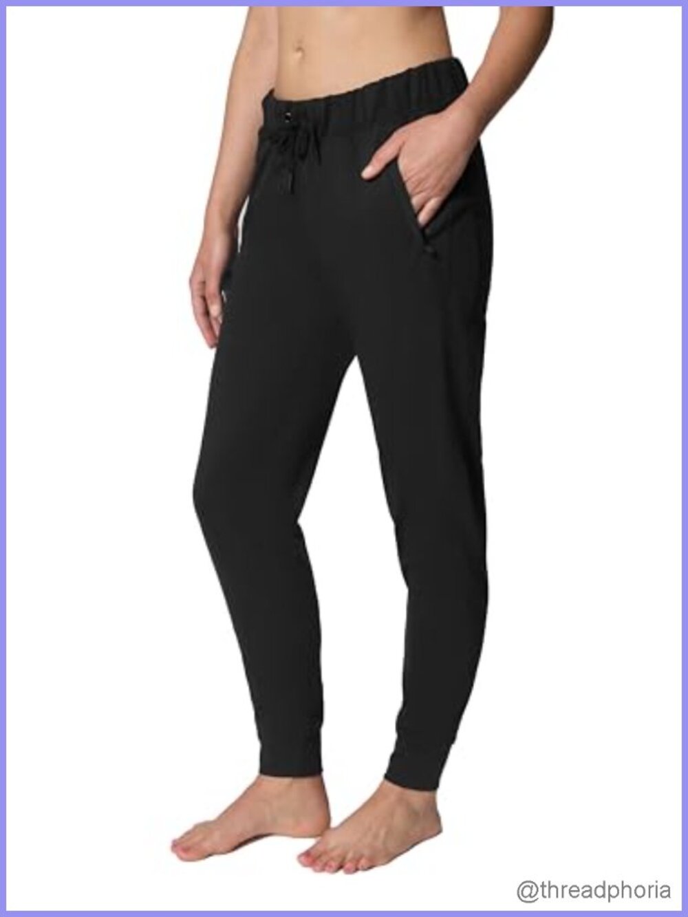 High Waist Jogger Pants Side Pockets Drawstring Sweatpants